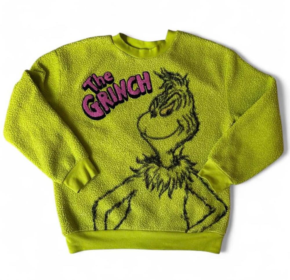 Women’s Dr. Seuss The Grinch Sherpa Fleece Sweatshirt size Medium
